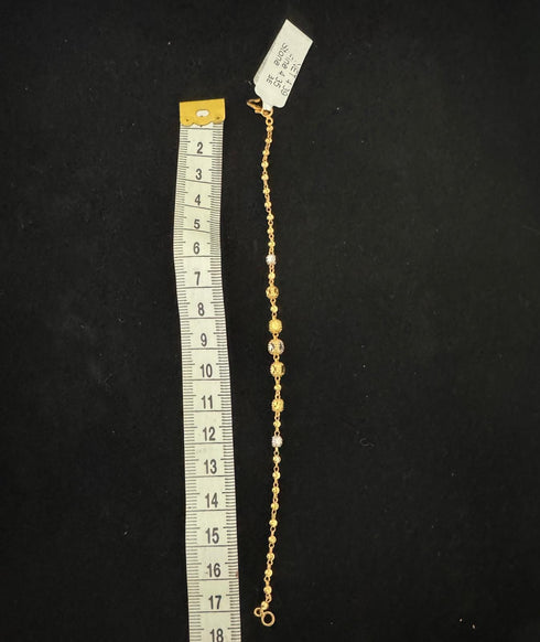 22 Carat Gold Stylish Braclet With Bead 4.39g Each 1 by Mahita Collections
